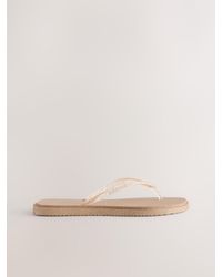 Next - Square Toe Flip Flops - Lyst