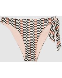 Reiss - Charlie Chevron-Stripe Bikini Bottomseu 40 (Uk 12) - Lyst