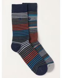 FatFace - Fatface 2 Pack Multi Colour Stripe Thermal Socks - Lyst