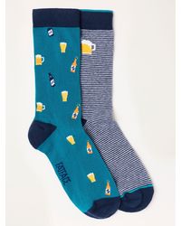 FatFace - Fatface Multi 2 Pack Beer Socks - Lyst