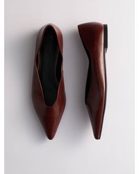 The Set - Point Toe Ballet Flats - Lyst