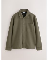 Next - Diagonal Texture Jersey Shacket - Lyst