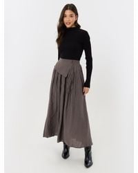 Threadbare - Envelope Waist Midaxi Skirt - Lyst