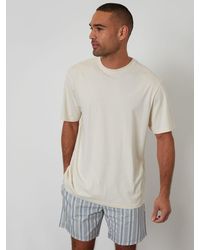 Threadbare - Stripe Relaxed Fit Pyjama T-Shirt And Shorts Set 2 Piece - Lyst