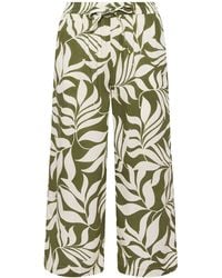 M Com - Printed Cropped Trousers - Lyst