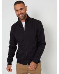 Threadbare - Funnel Quarter Zip Through Sweatshirt - Lyst