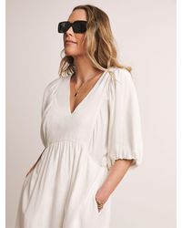JD Williams - Anthology By Premium 100% Cotton Puff Sleeve Dress - Lyst