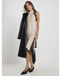 River Island - Asymmetric Longline Lace Halter Neck Top - Lyst