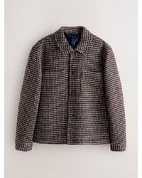 Next - Textured Twin Pocket Shacket With Wool - Lyst