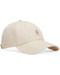 Tommy Hilfiger - Cream Monogram Twill Baseball Cap - Lyst