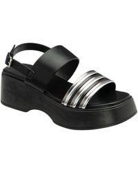 Dunlop - Ankle Strap Wedge Sandals - Lyst