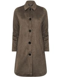 M Com - Petite Faux Suede Car Coat - Lyst