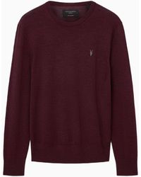 AllSaints - Allsaints Mode Merino Wool Crew Neck Jumper - Lyst