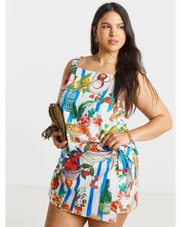 Simply Be - Plate Hoilday Print Wrap Skort - Lyst