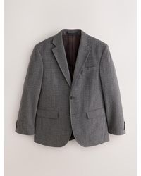 Next - Regular Fit Wool Blend Textured Check Suit Jacket - Lyst