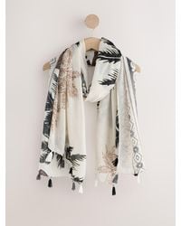 Next - Palm Foil Print Lightweight Scarf - Lyst