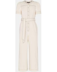 Whistles - Alana 100% Cotton Denim Jumpsuit - Lyst