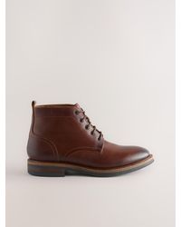 Next - Tan Leather Boots - Lyst