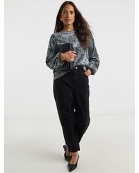 JD Williams - Velvet Sequin Slash Neck Volume Sleeve Blouse - Lyst