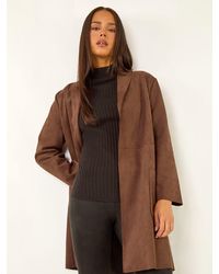 Roman - Petite Faux Suede Pocket Jacket - Lyst