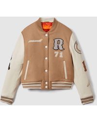 Reiss - X Mclaren F1 Team Mclaren F1 Leather Varsity Jacket - Lyst