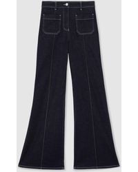 Reiss - Sakura Patch-Pocket Flared Jeans - Lyst