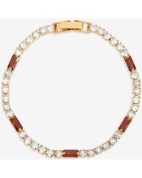 Jon Richard - Plated Round Stone And Ruby Tennis Bracelet - Lyst