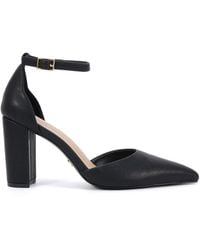 Novo - Ivar Two Part Block Heel Point Toe Ankle Strap Court Shoes - Lyst