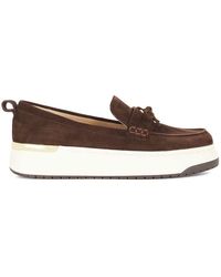 Dune - Leather Glide Sport Sole Suede Loafers - Lyst