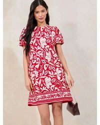 Lipsy - Textured Short Sleeve Jersey Mini Shift Dress - Lyst