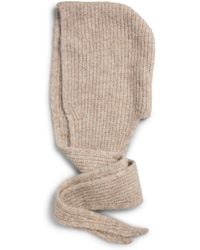 Pieces - Knitted Bonnet Hooded Scarf - Lyst