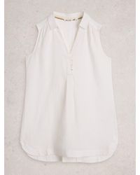White Stuff - Bianca Sleeveless Linen Tunic - Lyst