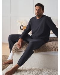 Next - Charcoal Long Sleeve Waffle Pyjamas Set - Lyst