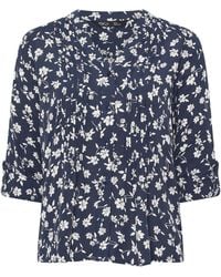 M Com - Petite Pintuck Blouse - Lyst