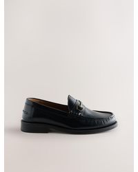 Next - Box Leather Snaffle Loafers - Lyst