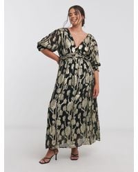 Simply Be - Jacquard Maxi Dress - Lyst
