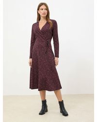 M Com - Long Sleeve Wrap Dress - Lyst