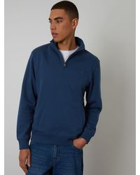 Threadbare - Quarter Zip Neck Sweatshirt - Lyst