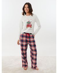 Threadbare - Petite Cotton Driving Home For Christmas Pyjamas Set - Lyst