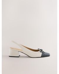 Next - Forever Comfort Slingback Square Toe Block Heels - Lyst