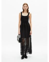 The Kooples - Square Neck Sheer Lace Maxi Dress - Lyst