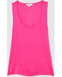 Reiss - Ruby Silk-Front Cami Top - Lyst