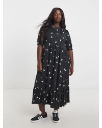 Simply Be - Supersoft Tiered Midi Dress - Lyst