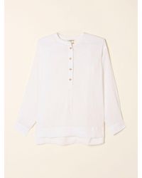 FatFace - Fatface Julia Petite 100% Linen Popover Shirt - Lyst