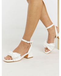 Simply Be - Wide Fit Side Bow Low Block Heels - Lyst