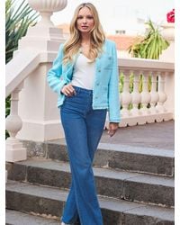 Sosandar - Boucle Jacket With Embellished Buttons - Lyst
