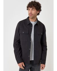 Threadbare - Cotton Twill Shacket With Pockets - Lyst