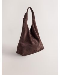 Next - Leather Slouchy Shoulder Bag - Lyst