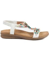 Pavers - Elasticated Embellished Slingback Sandals - Lyst