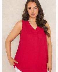 Evans - Premium Linen Vest Top - Lyst